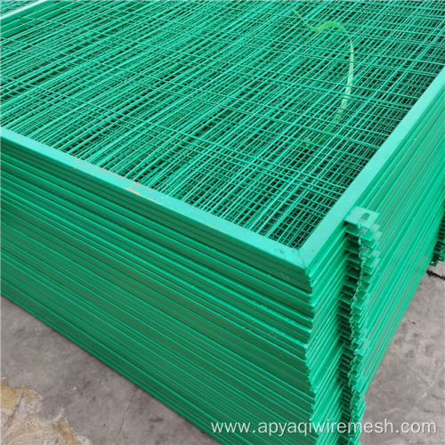 Green PVC Galvanized welded iron wire mesh fence